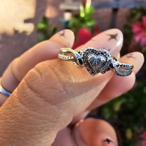 Heart Diamond Thin Ring 925